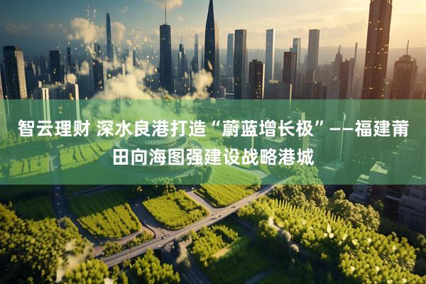 智云理财 深水良港打造“蔚蓝增长极”——福建莆田向海图强建设战略港城